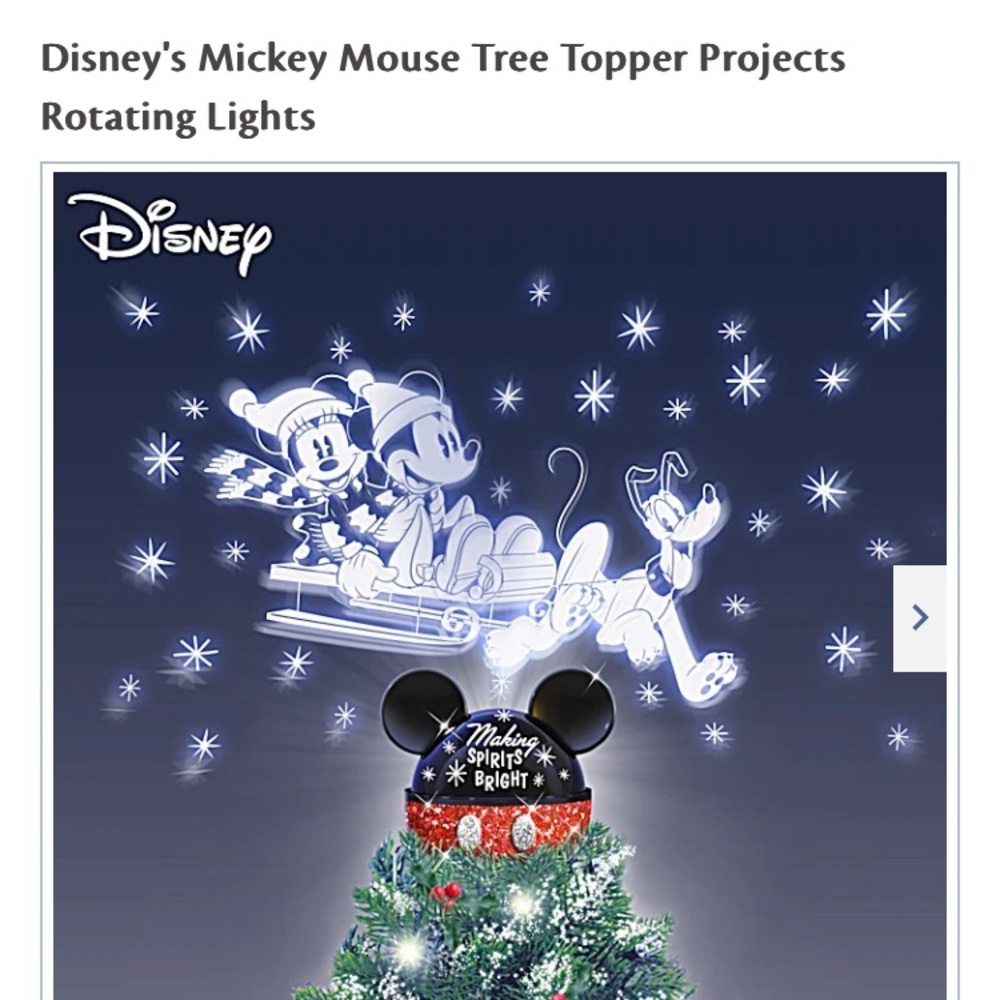 Bradford Exchange Disney tree topper.
